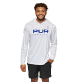 PUR Basketball White / Blue Paris 2024 Men's Sports Warmup Hoodie