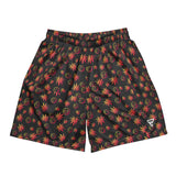 Smile faces leaf plants Unisex mesh shorts