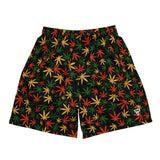 Cannabis black Unisex mesh shorts