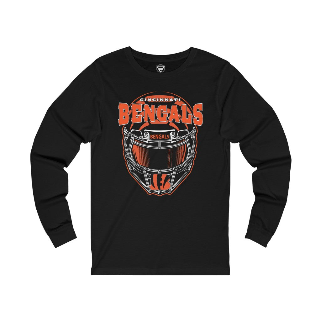 Bengals Helmet NFL Long Sleeve Tee