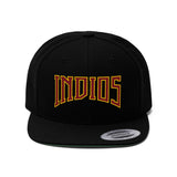 Indios Embroidery Unisex Flat Bill Hat