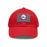 76ers Dad Hat with Leather Patch