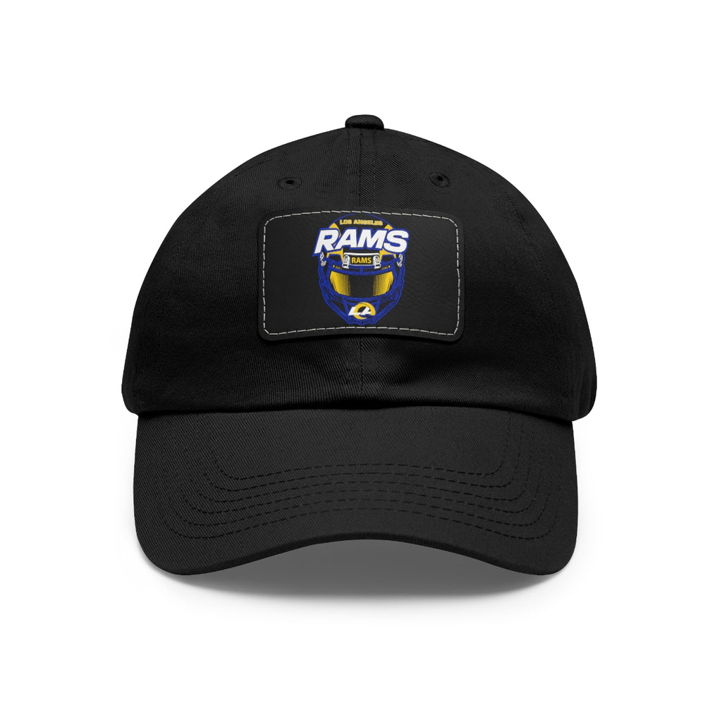 Rams Helmet Dad Hat with Leather Patch – Digital Clothing