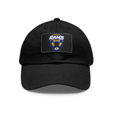 Rams Helmet Dad Hat with Leather Patch