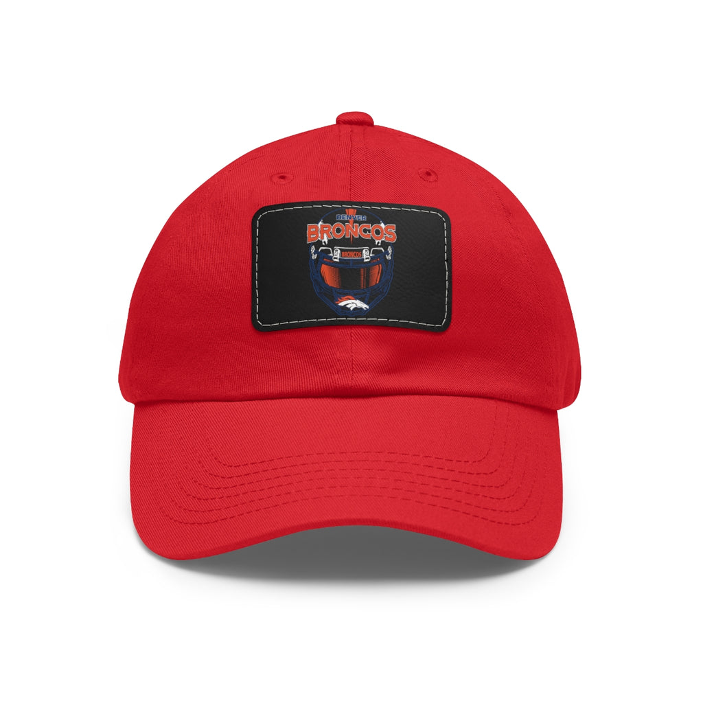 Broncos Helmet Dad Hat with Leather Patch – Digital Clothing