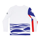 Puerto Rico WBC Men's  White Long Sleeve Microfiber Shirt