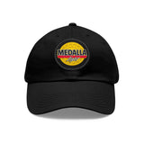 Medalla Light Dad Hat with Leather Patch (Round)