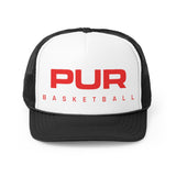 PUR Basketball red Trucker Caps