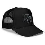 PR 3D Embroidery Black foam trucker hat