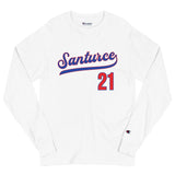 Santurce Men's White Champion Long Sleeve Shirt