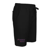 Puerto Rico Embroidery Logo Men's fleece shorts